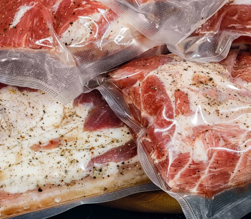 vacuum sealed meat packs